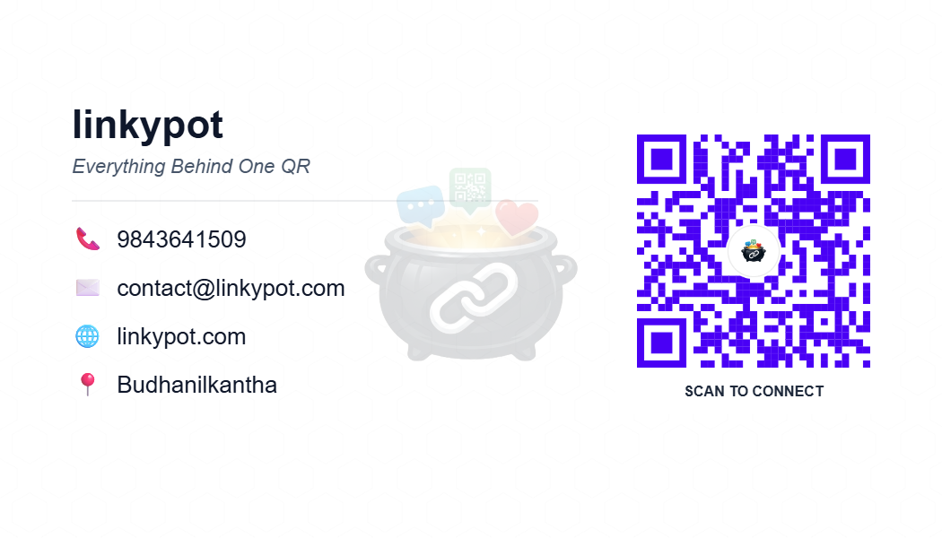 Branded digital business card with QR
